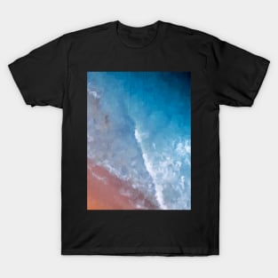 Blue gradient ocean oil painting T-Shirt